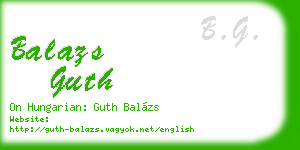 balazs guth business card